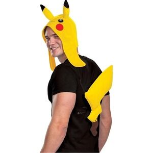 Pokemon Pikachu Headpiece & Tail Costume Kit Accessory For  14+ Yellow One Size‎